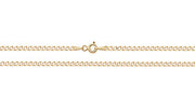 9CT GOLD 2.5MM BEVELLED FLAT OPEN CURB CHAIN